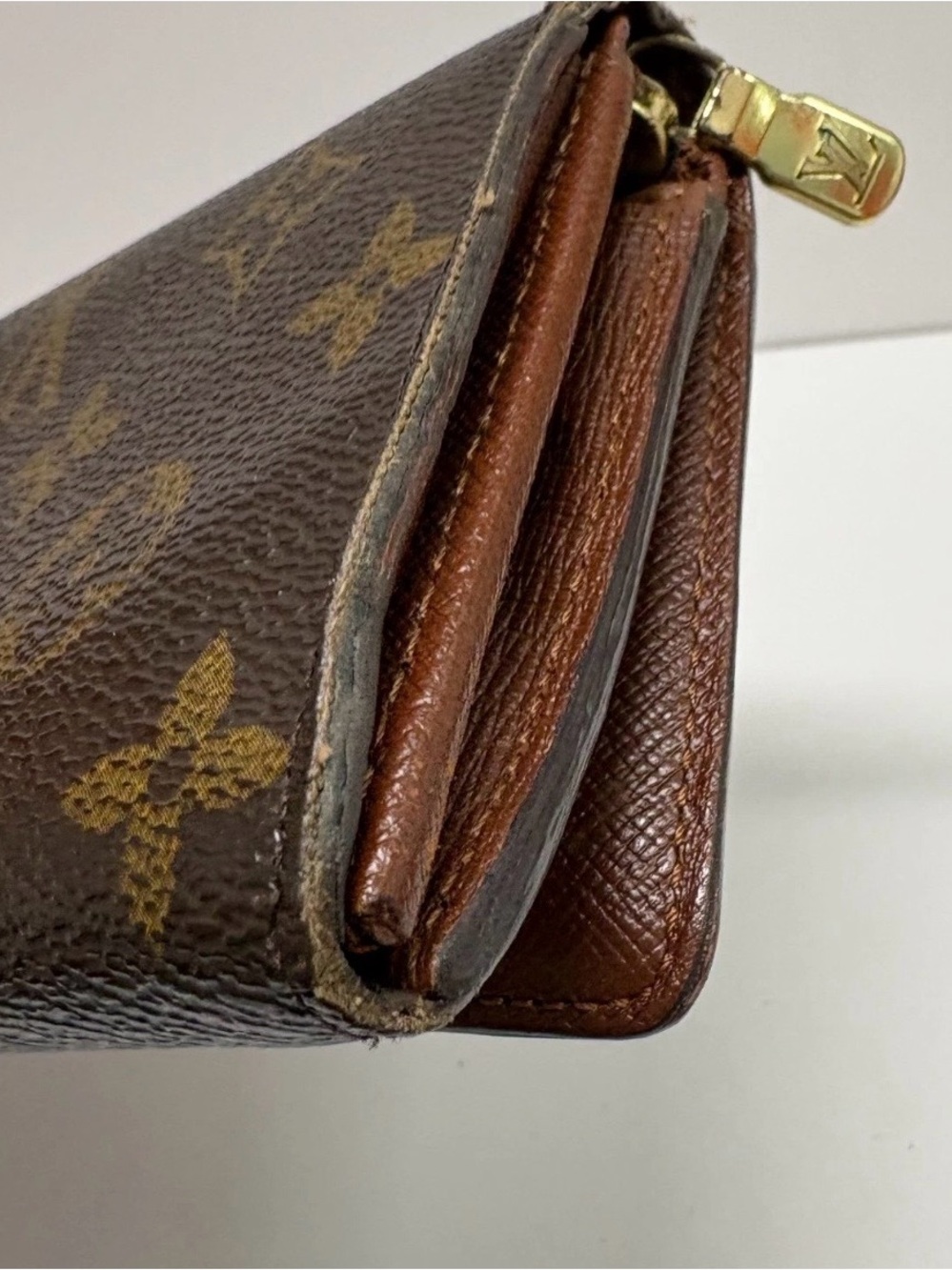 Louis Vuitton Monogram Canvas Brown & Gold Snap Wallet - Picture 3 of 9